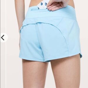 (2) Lululemon Speed Up High-Rise Lined Short 2.5"- SIZE 4- BLACK & BLUE PAIRS